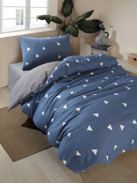 L'essentiel linge de maison Geometrik - Blue Juego de funda de edredón individual L'essentiel linge de maison Geometrik - Blue Juego de funda de edredón individual